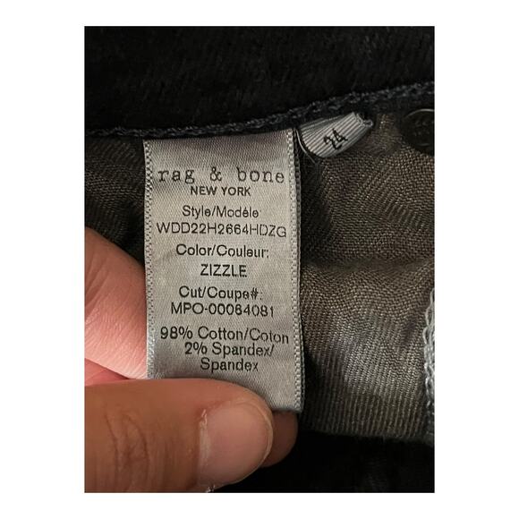 Rag & Bone Jeans High rise skinny dark blue size 24 - Picture 6 of 8
